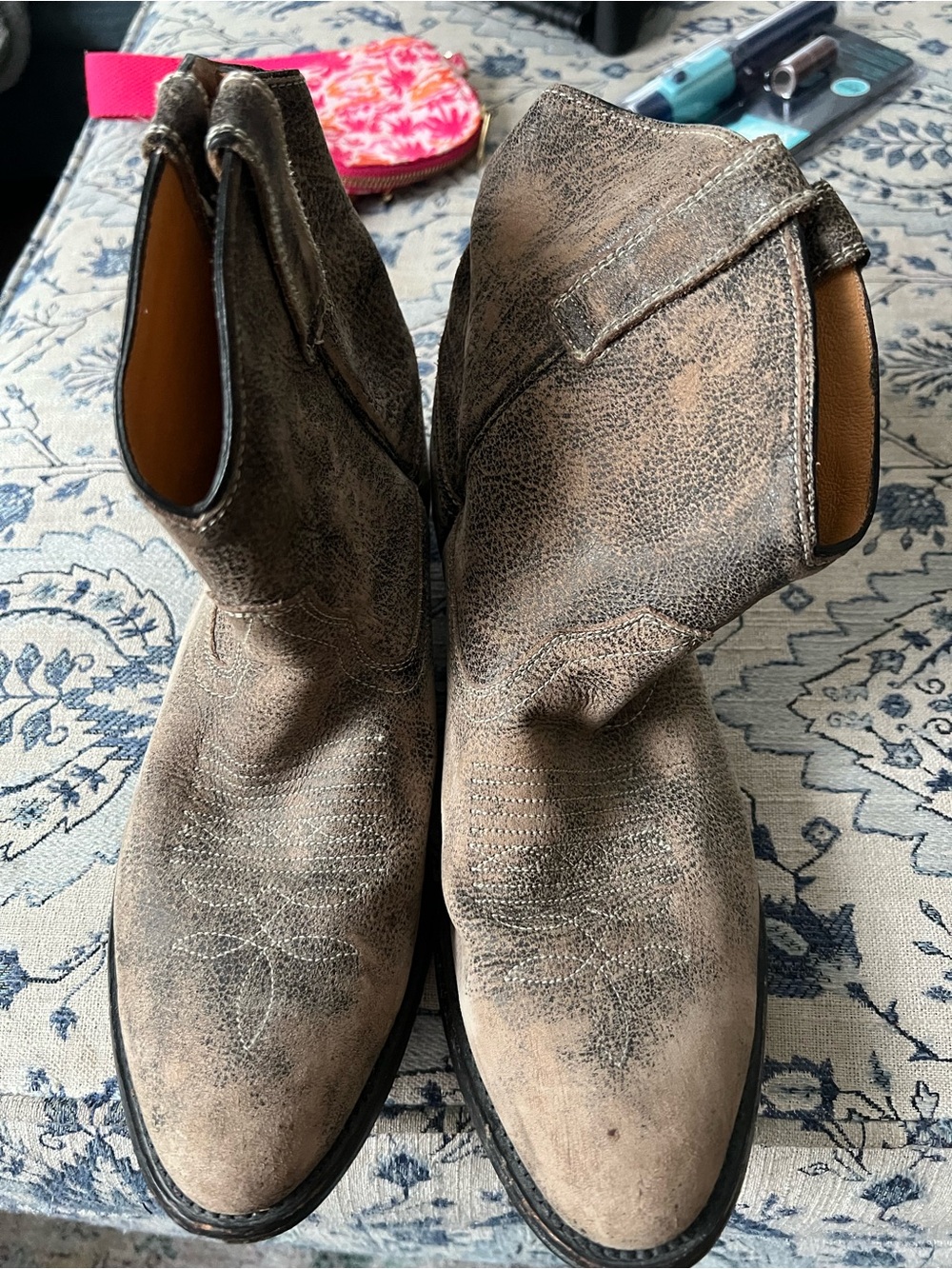 Miz Mooz Carlito short Western ankle boots Women’s size 10